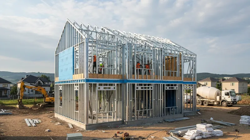 سازه ال اس اف برای ویلای دوبلکس